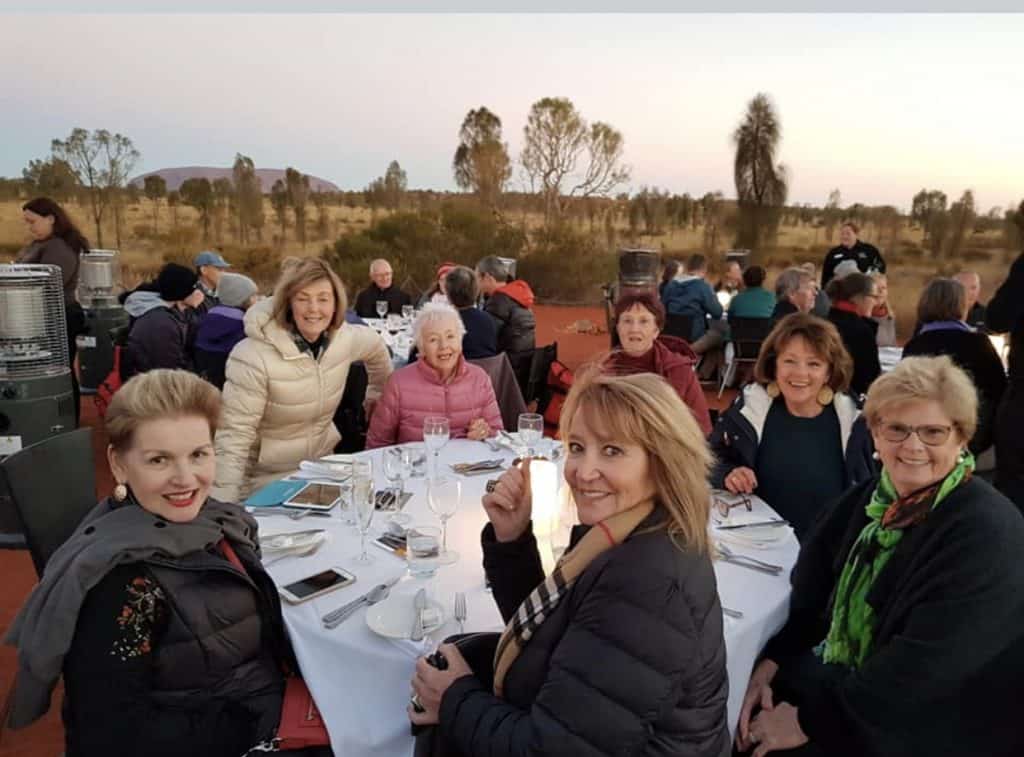 Escorted Tours Red Centre group at Field of Light Dinner